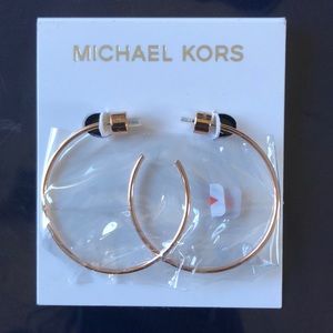 Michael Kors Rose Gold Hoop Earrings